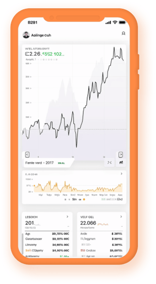 Suivi mobile de portefeuille montrant des statistiques crypto en temps réel